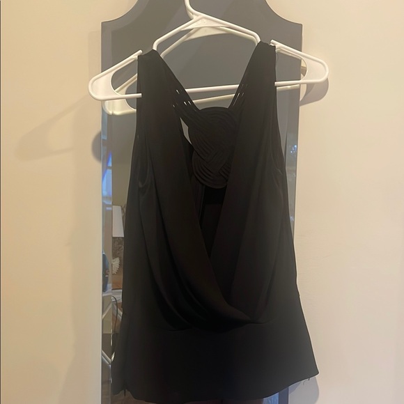 Black silk tank top - Picture 2 of 3